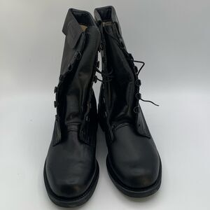 Addison Shoe Company Men's Black Leather Combat Boots Size 9.5 New with Box 1991